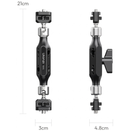 Ulanzi TB15 Magic Arm (T058GBB1) - ramię Magic Arm z dwiema głowicami kulowymi - wymiary